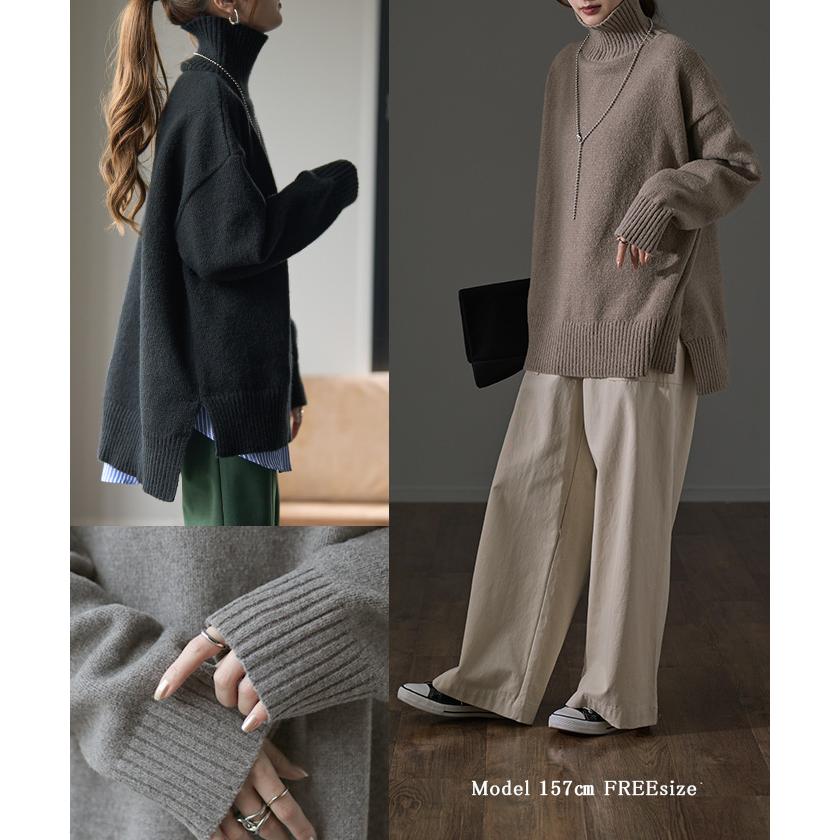 HUG.U ニット レディース トップス タートルネック セーター HUG.U ニット レディース トップス タートルネック セーター