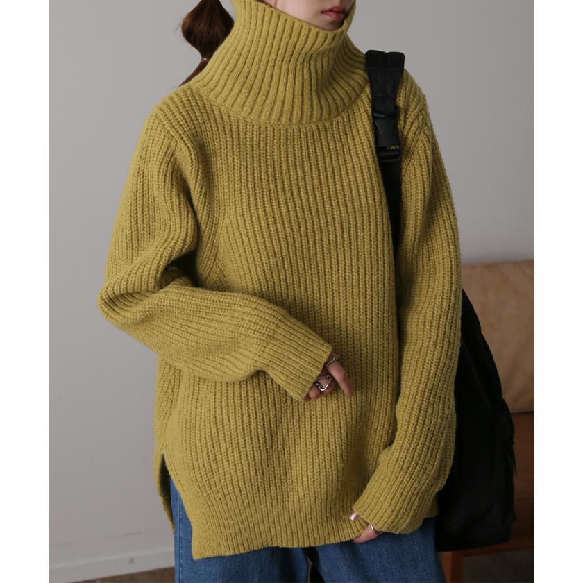 ニット レディース トップス タートルネック セーター ハイネック 長袖 タートル 小顔 | HUG.U | 10