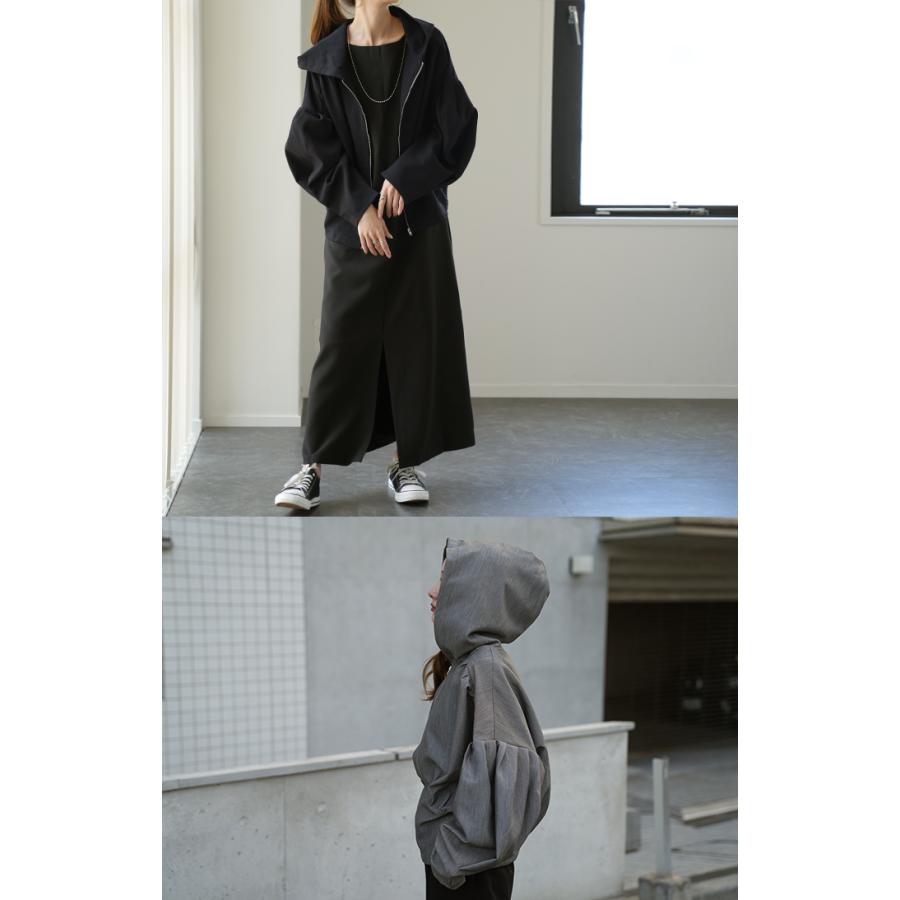 パーカー レディース トップス アウター ライトアウター フード フーディー クロップド ショート スウェット 羽織 ぽわん袖 タイムセールSW2 | HUG.U | 09