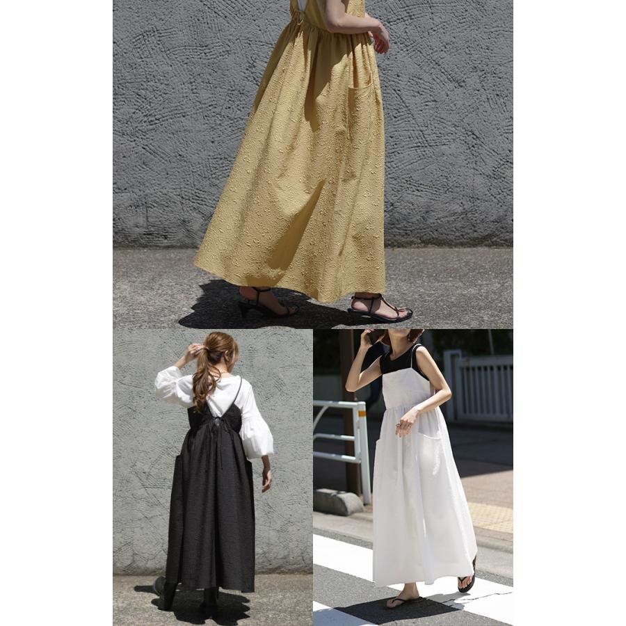 ワンピース レディース ジャガード キャミワンピース キャミワンピ ロング きれいめ Aライン レイヤード | HUG.U | 22