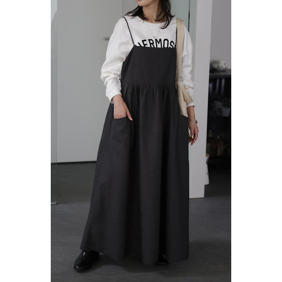 ワンピース レディース ジャガード キャミワンピース キャミワンピ ロング きれいめ Aライン レイヤード | HUG.U | 06