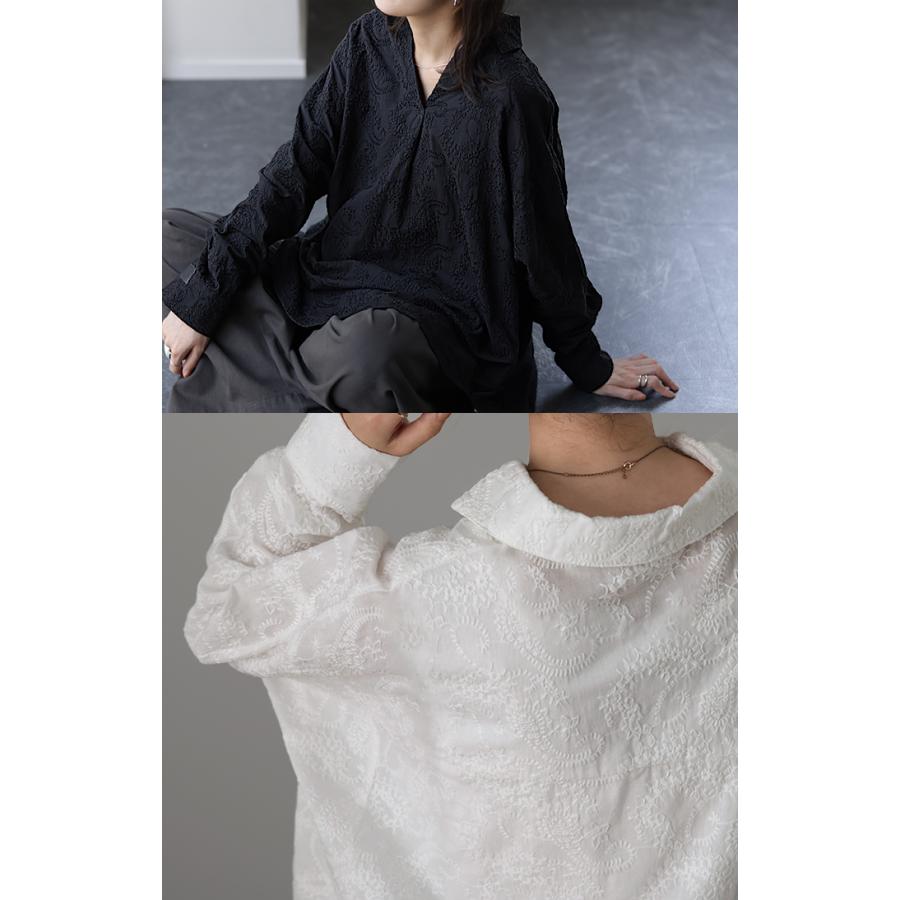 HUG.U シャツ レディース トップス 刺繍 チュニック ブラウス オーバー