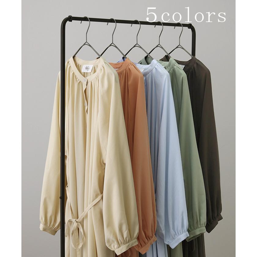 ワンピース レディース ロング シャツワンピース シャツワンピ ナチュラル シャツ ロングシャツ 長袖 マキシ 体型カバー 羽織 | HUG.U | 15