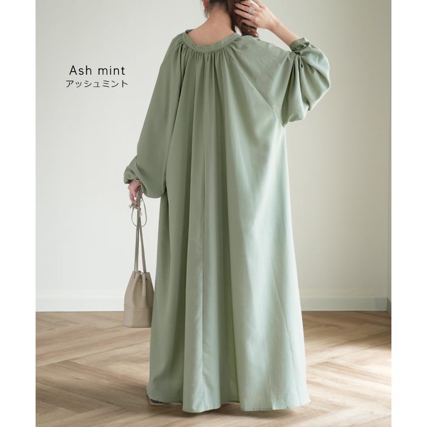 ワンピース レディース ロング シャツワンピース シャツワンピ ナチュラル シャツ ロングシャツ 長袖 マキシ 体型カバー 羽織 | HUG.U | 17