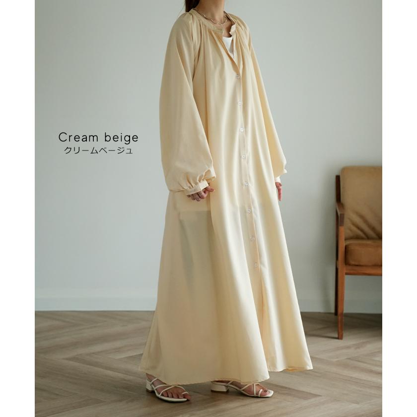 ワンピース レディース ロング シャツワンピース シャツワンピ ナチュラル シャツ ロングシャツ 長袖 マキシ 体型カバー 羽織 | HUG.U | 22