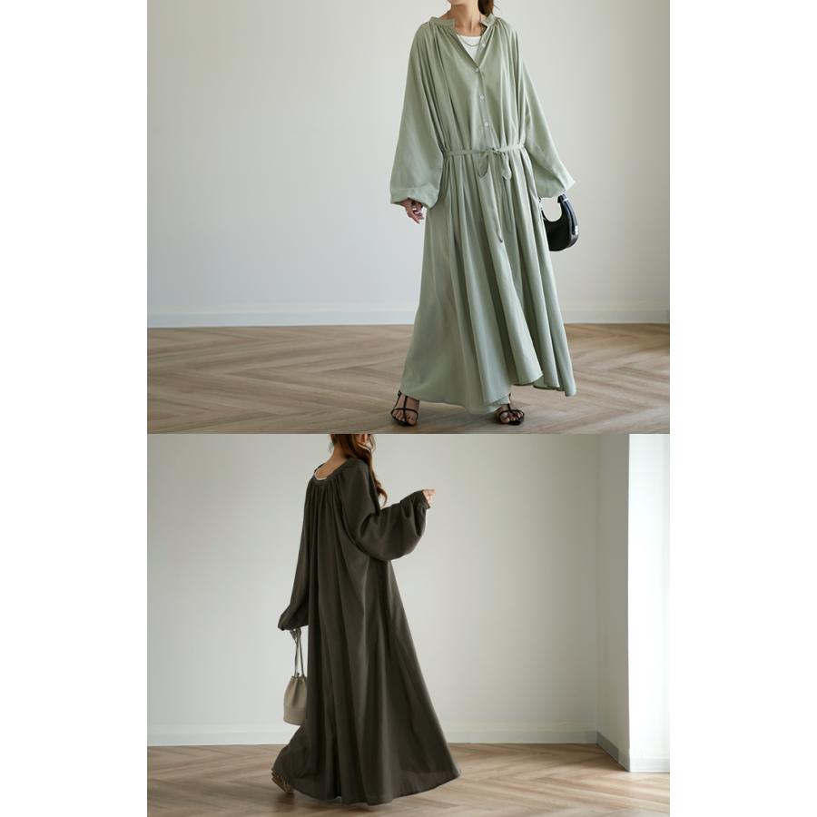 ワンピース レディース ロング シャツワンピース シャツワンピ ナチュラル シャツ ロングシャツ 長袖 マキシ 体型カバー 羽織 | HUG.U | 07