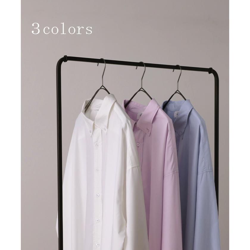 シャツ レディース トップス オーバーサイズ チュニック 長袖 カラーシャツ 彼シャツ 羽織 お尻が隠れる ロング | HUG.U | 10