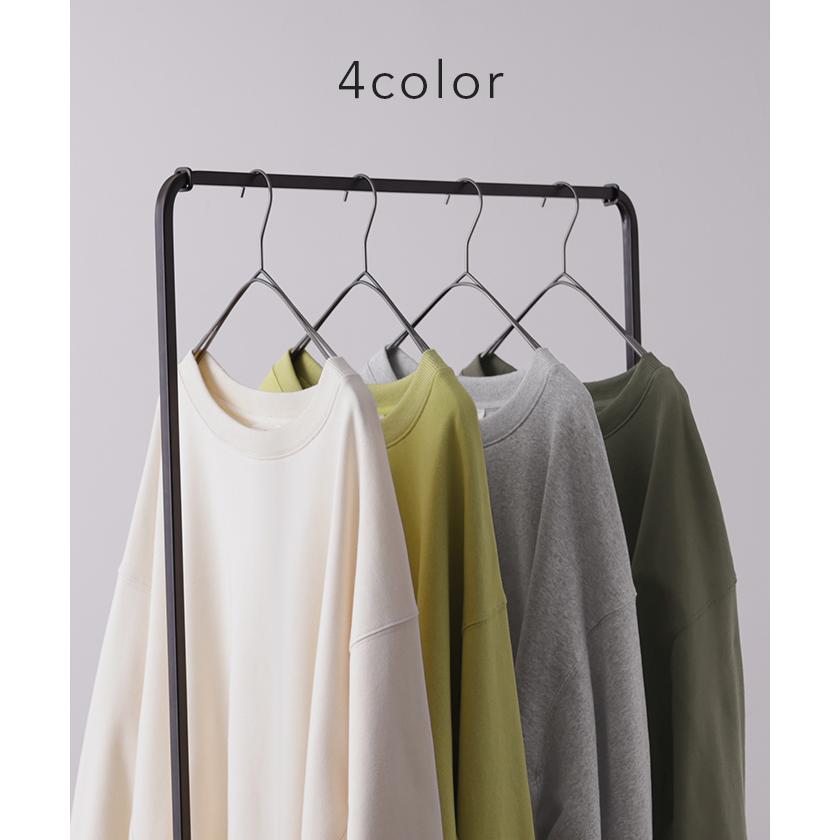 トレーナー レディース トップス スウェット 薄手 オーバーサイズ 体型カバー チュニック ドルマン ぽわん袖 長袖 2411sl | HUG.U | 13