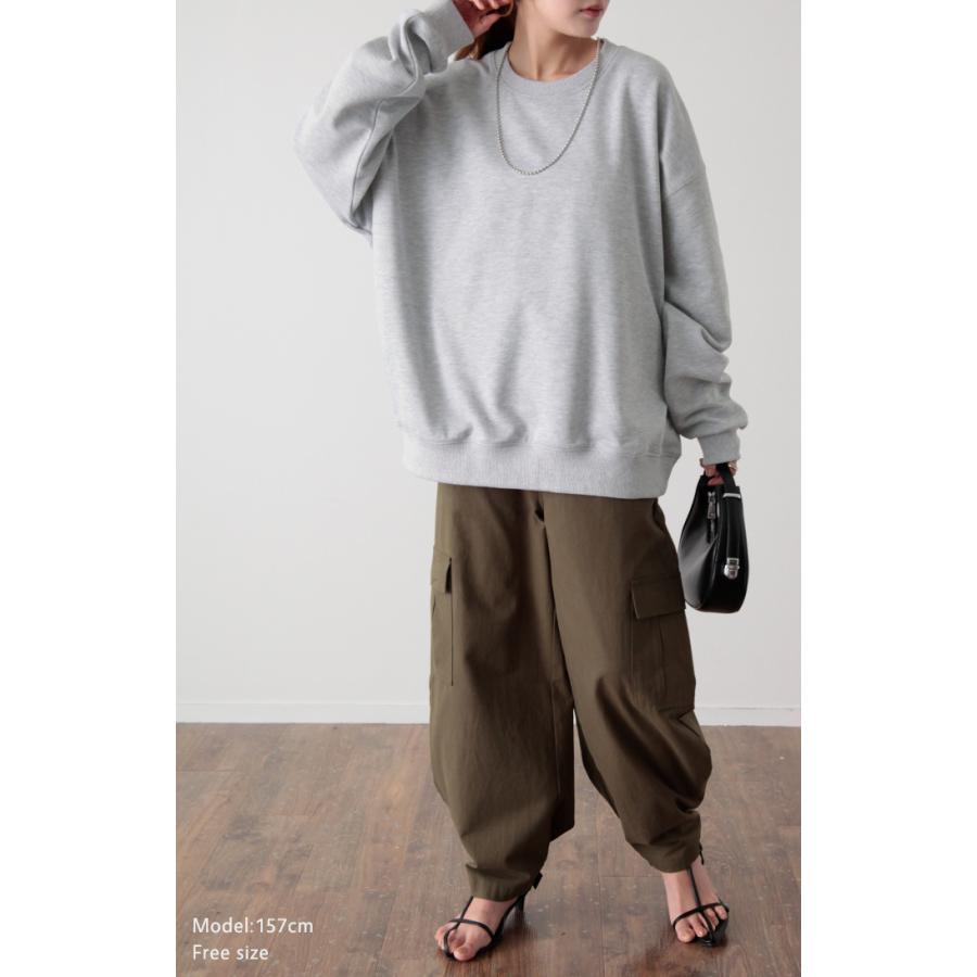45R 裏毛deレース パフスウェット（トップ） HUG.U（ハグユー） スウェット レディース トップス トレーナー レース