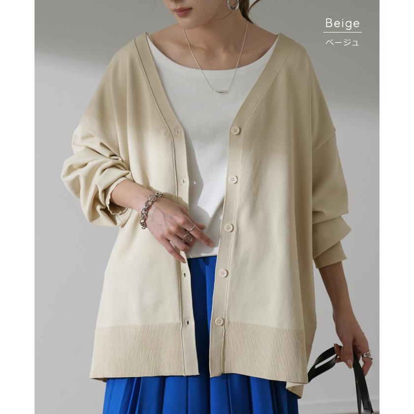 カーディガン レディース トップス 軽量 ニット スポンジニット アウター 長袖 春ニット 羽織 | HUG.U | 16
