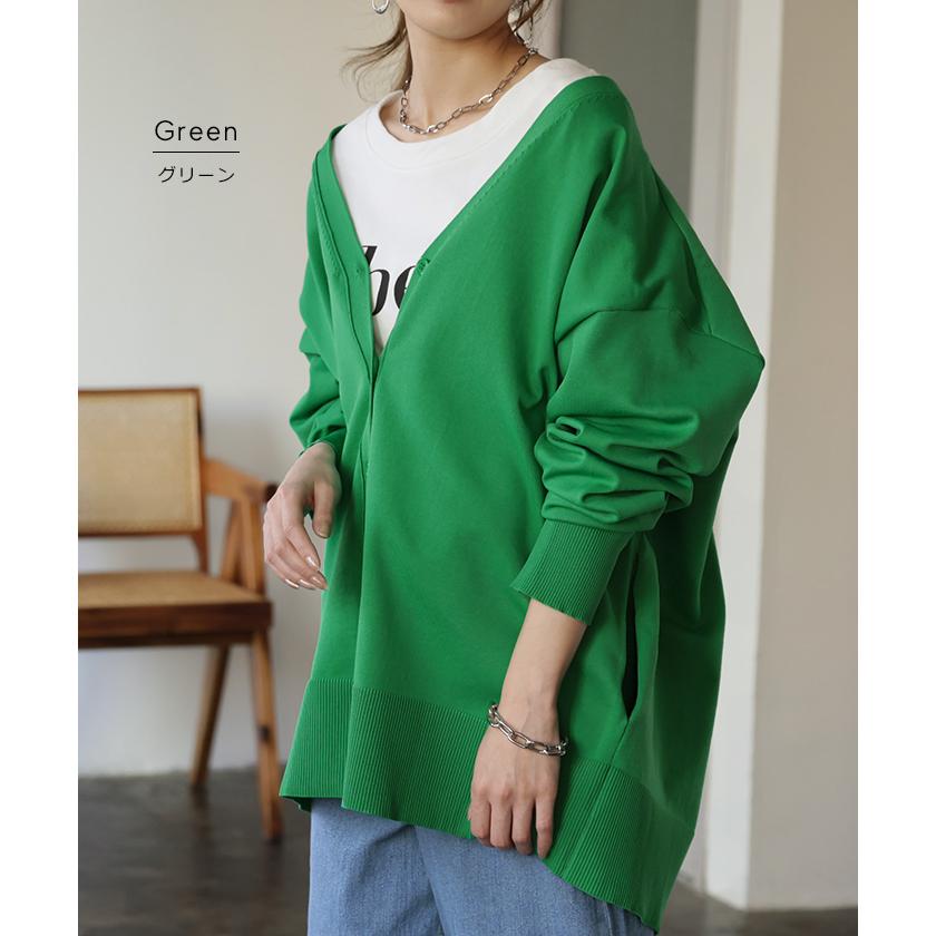 カーディガン レディース トップス 軽量 ニット スポンジニット アウター 長袖 春ニット 羽織 | HUG.U | 17
