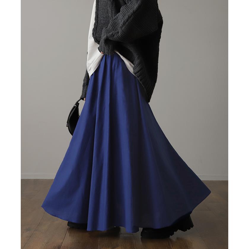 スカート ロングスカート レディース リネン Aライン 爽やか コットン 無地 ゴム フレアスカート リゾート マキシ 麻 ボトムス | HUG.U | 09