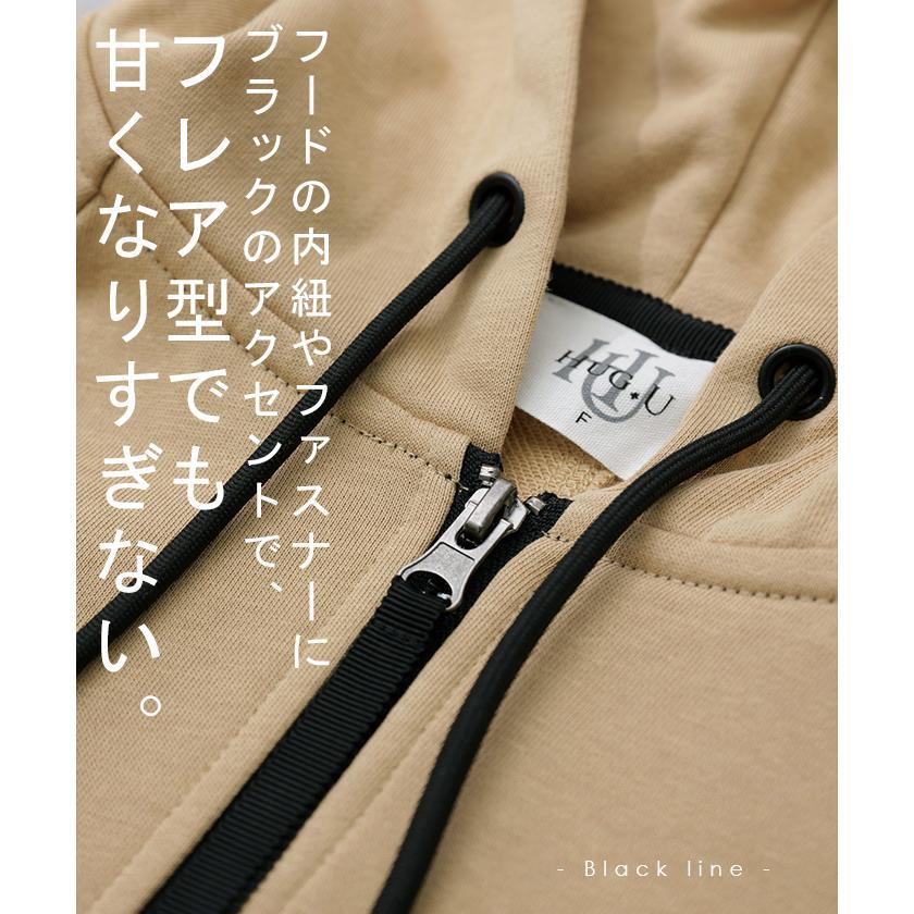 パーカー レディース アウター 2way 長袖 七分袖 トップス スウェット 二の腕カバー ライトアウター ケープ 羽織 | HUG.U | 21