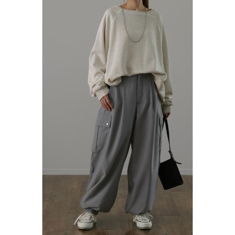 カーゴパンツ レディース 秋 新作 パンツ カーブパンツ カーゴ ワイドパンツ ジョガーパンツ ボトムス ロング ワイド サーカスパンツ タックパンツ ズボン | HUG.U | 18