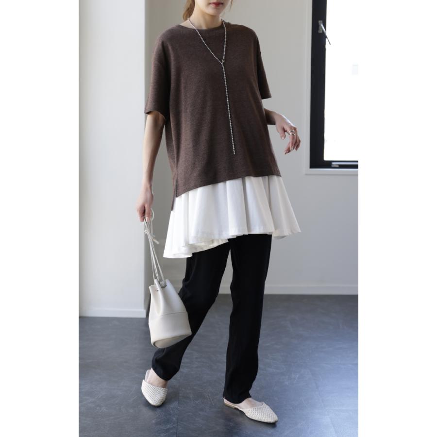 キャミソール レディース トップス インナー ペプラム フリル レイヤード 裾 お尻が隠れる | HUG.U | 13