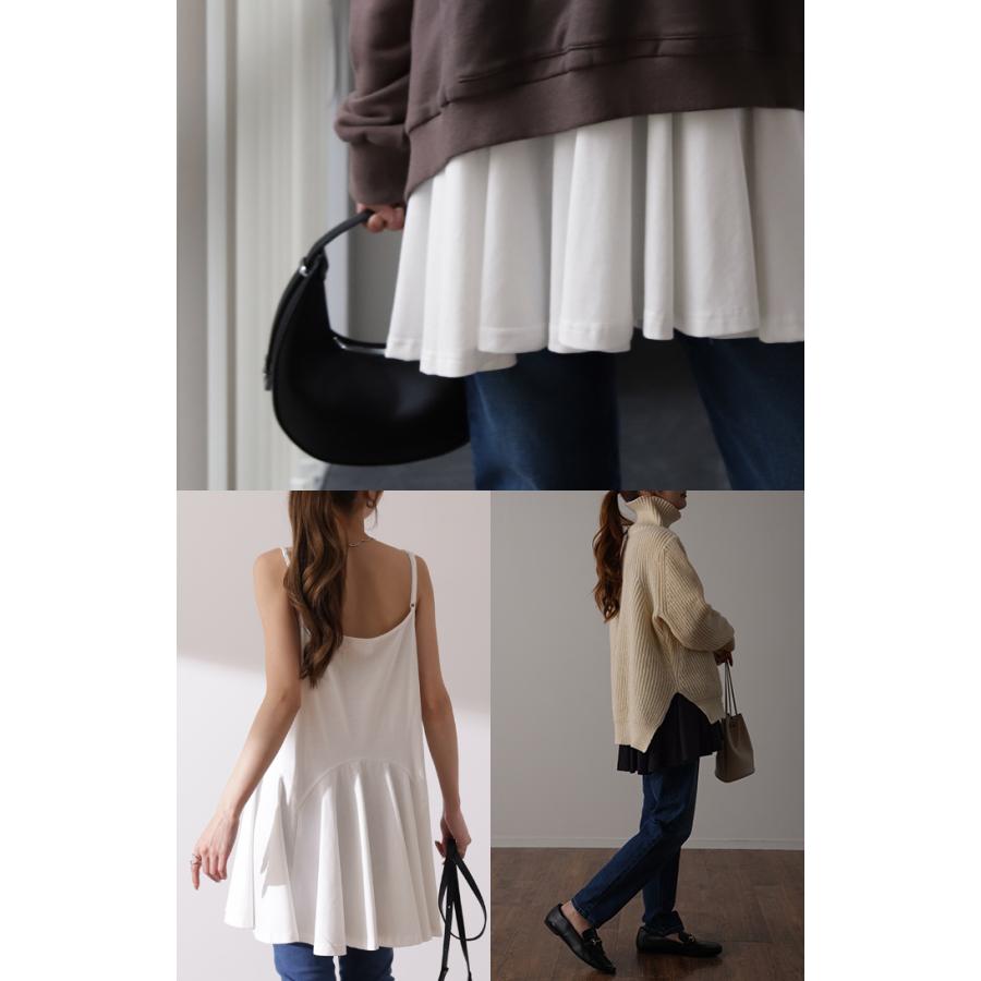 キャミソール レディース トップス インナー ペプラム フリル レイヤード 裾 お尻が隠れる | HUG.U | 21