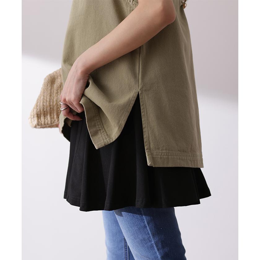 キャミソール レディース トップス インナー ペプラム フリル レイヤード 裾 お尻が隠れる | HUG.U | 04