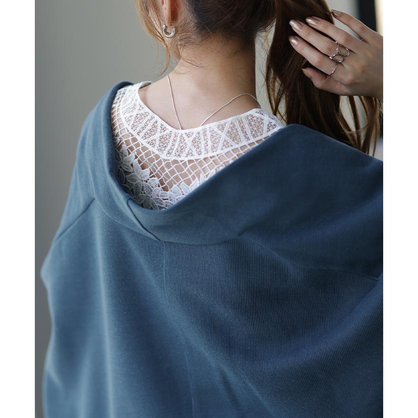 カーディガン レディース トップス ドルマン 羽織 チュニック ニット スウェット お尻が隠れる ゆったり 体型カバー ニットソー 長袖 | HUG.U | 10