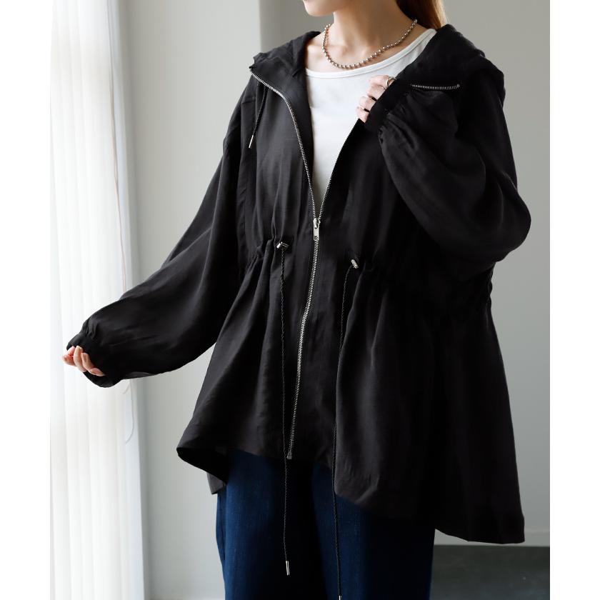 パーカー レディース 薄手 シアー 羽織 トップス ポンチョ カーディガン 長袖 ライトアウター 冷房対策 日よけ フード アウトドア 海 アウター ゆったり | HUG.U | 19