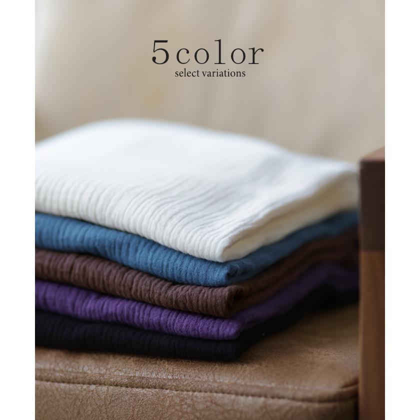 Tシャツ レディース トップス ダブルガーゼ ガーゼ 綿 チュニック ナチュラル 体型カバー コットン 半袖 二の腕カバー | HUG.U | 16