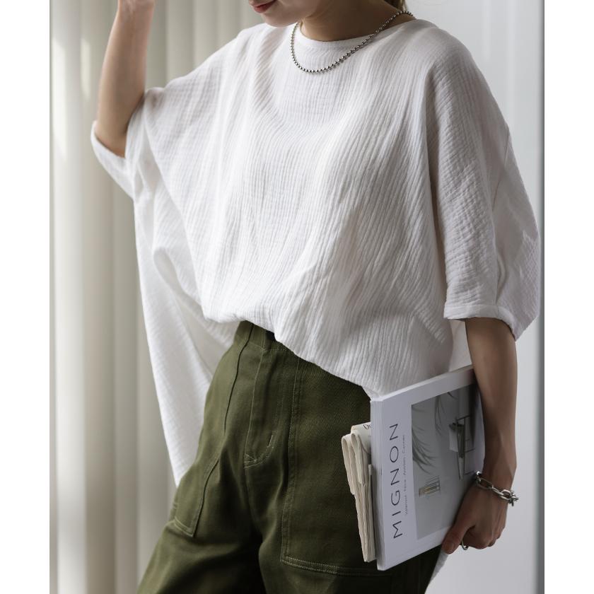 HUG.U（ハグユー） Tシャツ レディース トップス ダブルガーゼ ガーゼ