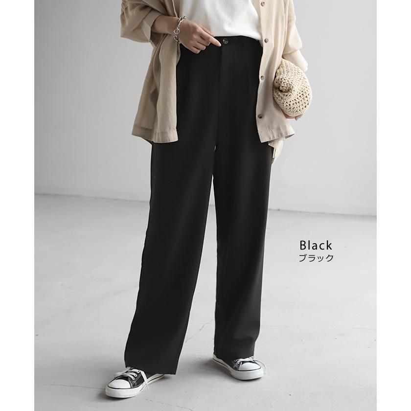 パンツ タックパンツ レディース タック ワイドパンツ ワイド ロング 大きいサイズ ボトム 体型カバー タイムセールSW2 | HUG.U | 16