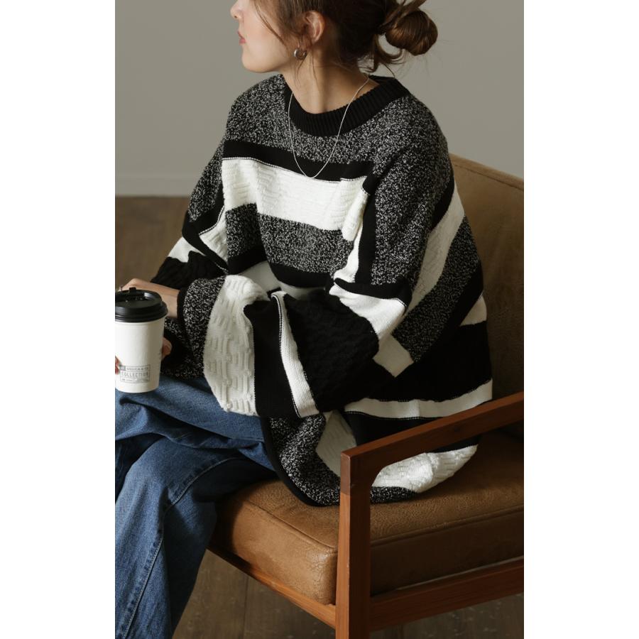 ニット レディース プルオーバー セーター トレーナー トップス 長袖 丸首 | HUG.U | 12