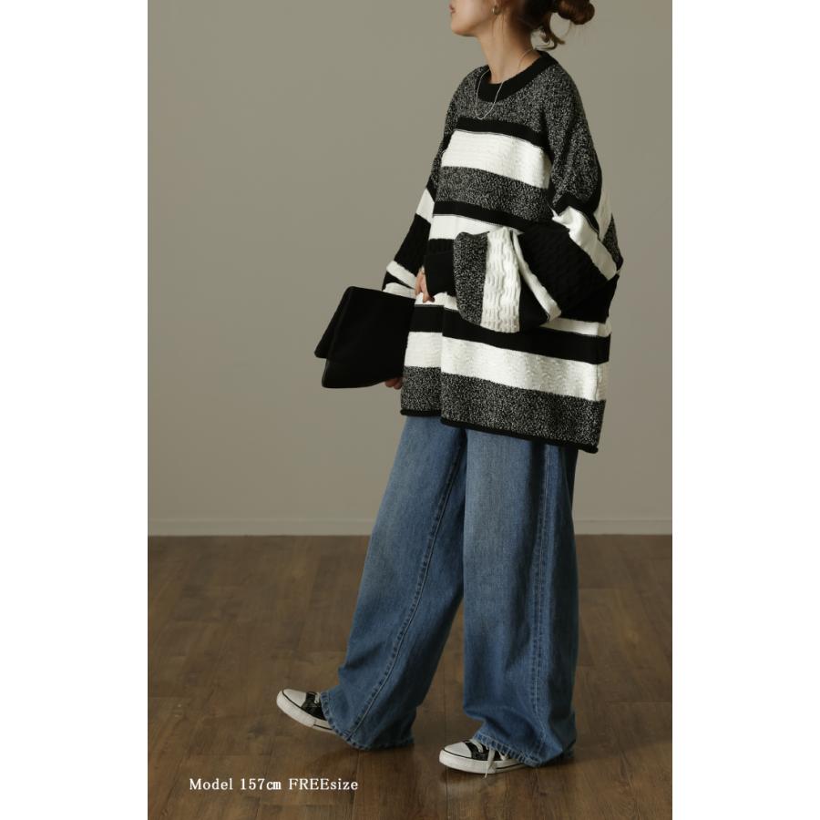 ニット レディース プルオーバー セーター トレーナー トップス 長袖 丸首 | HUG.U | 18