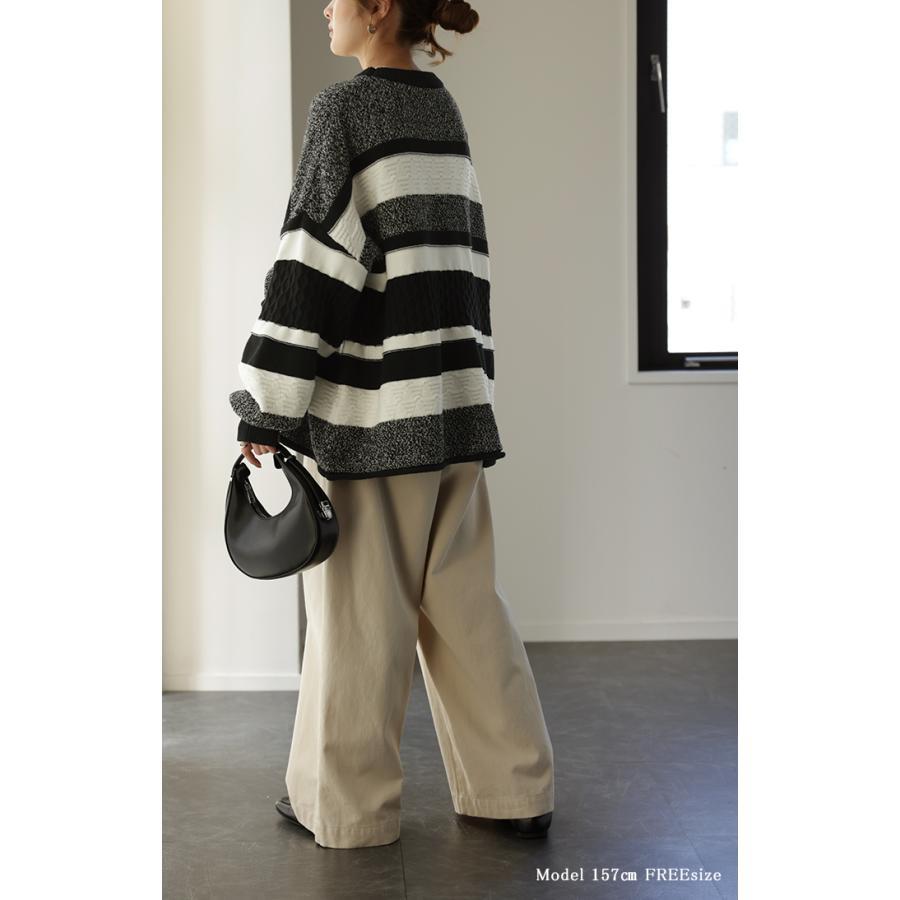 ニット レディース プルオーバー セーター トレーナー トップス 長袖 丸首 | HUG.U | 04