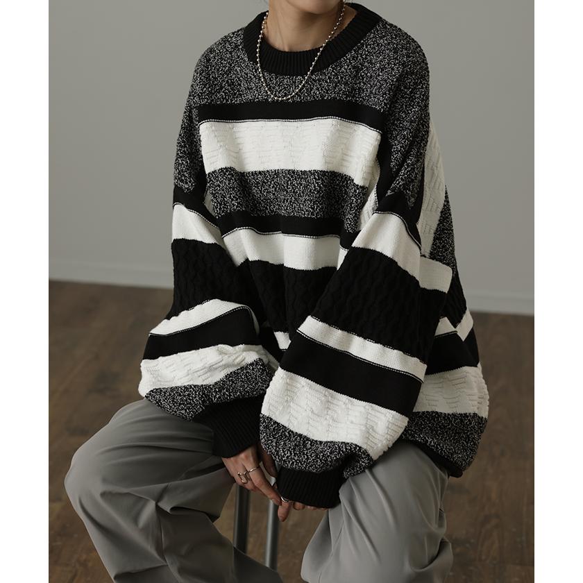 ニット レディース プルオーバー セーター トレーナー トップス 長袖 丸首 | HUG.U | 05