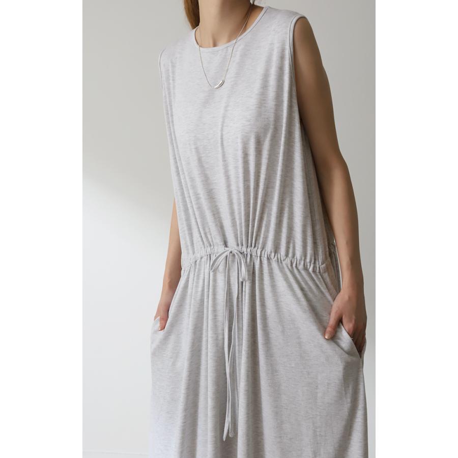 ワンピース レディース ノースリーブ ロング ロングワンピース Aライン ブラウジング タンクトップ タンクワンピース 袖なし カットソー | HUG.U | 08