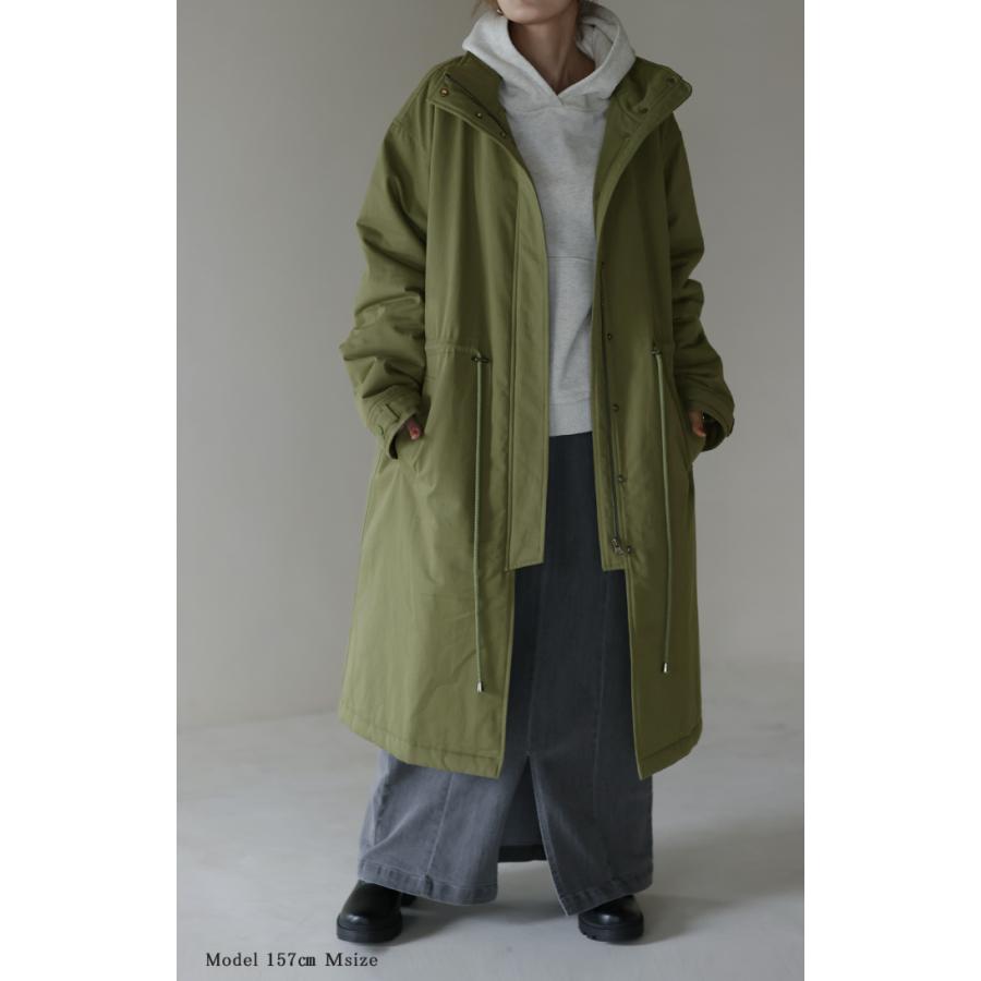 SALE アウター レディース ミリタリーコート 中綿 コート 暖か ダウン フェイクダウン モッズコートスタンドカラー アウトレット | HUG.U | 14