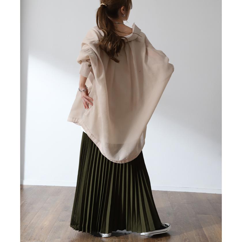 スカート プリーツ プリーツスカート ロング レディース 洗える マキシ 体型カバー Aライン  ゴム フレア ボトムス ロングスカート | HUG.U | 18