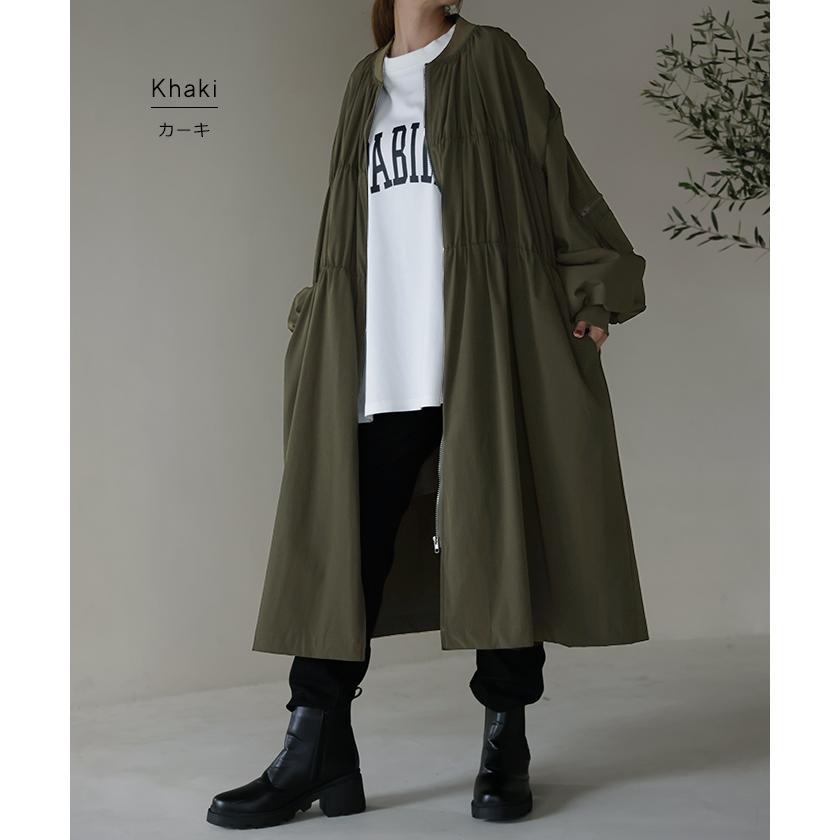 ジャンパー レディース ロング アウター ロングMA-1 ミリタリーコート ミリタリー ライトアウター OUTER2410 | HUG.U | 15