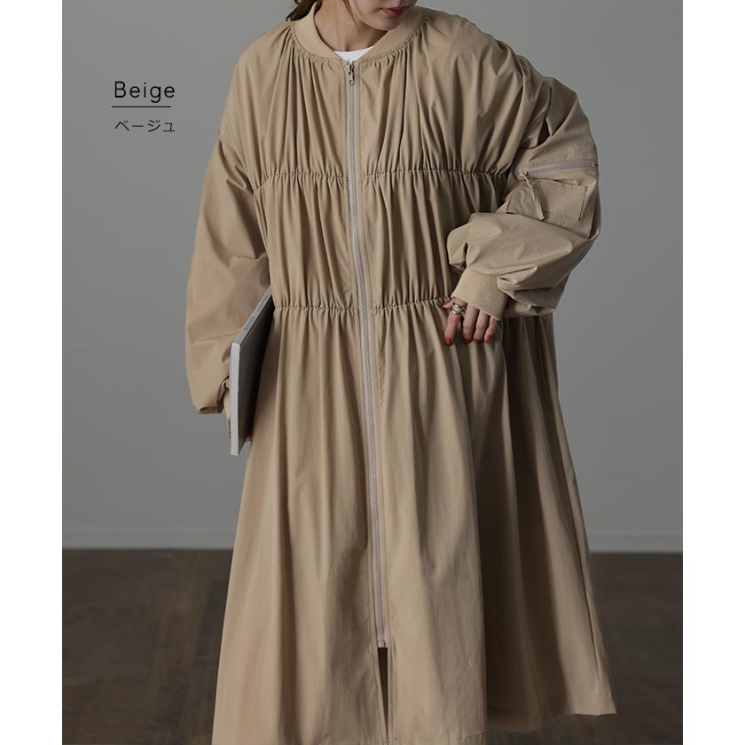 ジャンパー レディース ロング アウター ロングMA-1 ミリタリーコート ミリタリー ライトアウター OUTER2410 | HUG.U | 17