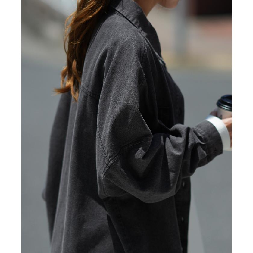 デニムシャツ レディース デニムジャケット オーバーサイズ アウター シャツ デニム トップス ジャケット Gジャン 体型カバー 長袖 羽織  タイムセールSW2 | HUG.U | 15