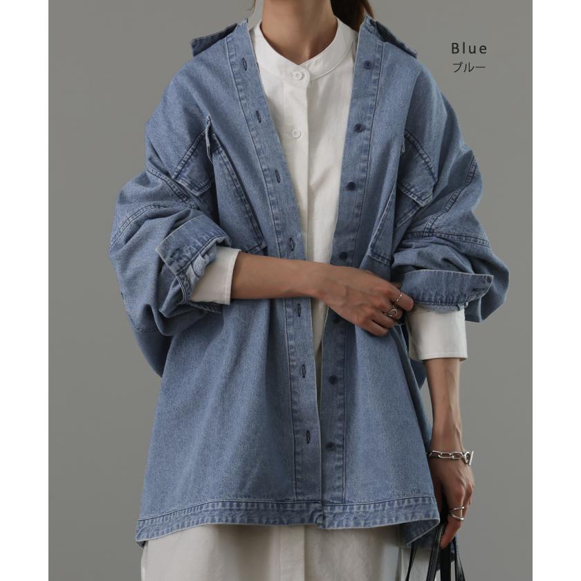 美品 DIESEL オーバーサイズ デニムシャツ ジャケット　Ｇジャン　ブルー HUG.U デニムシャツ レディース デニムジャケット オーバー