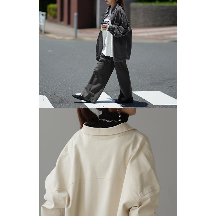 デニムシャツ レディース デニムジャケット オーバーサイズ アウター シャツ デニム トップス ジャケット Gジャン 体型カバー 長袖 羽織  タイムセールSW2 | HUG.U | 18