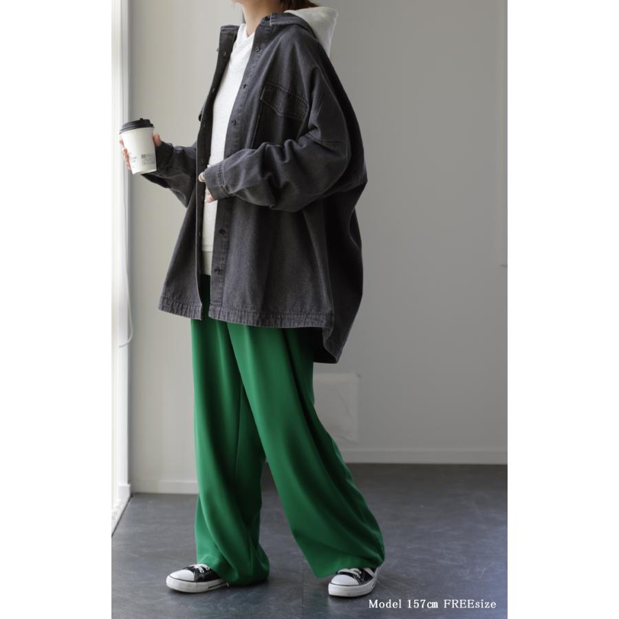 デニムシャツ レディース デニムジャケット オーバーサイズ アウター シャツ デニム トップス ジャケット Gジャン 体型カバー 長袖 羽織  タイムセールSW2 | HUG.U | 05