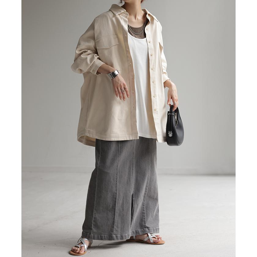 デニムシャツ レディース デニムジャケット オーバーサイズ アウター シャツ デニム トップス ジャケット Gジャン 体型カバー 長袖 羽織  タイムセールSW2 | HUG.U | 10