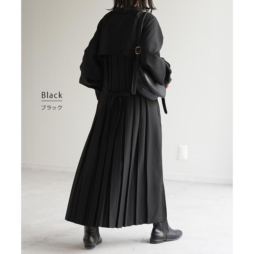 HUG.U ワンピース プリーツ シャツ ロングワンピース ロング