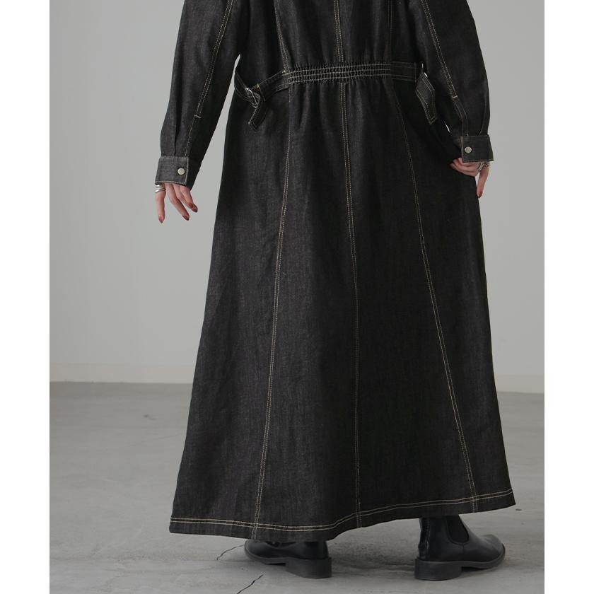 HUG.U（ハグユー） ワンピース ワンピ デニム タイト目 ハーフジップ