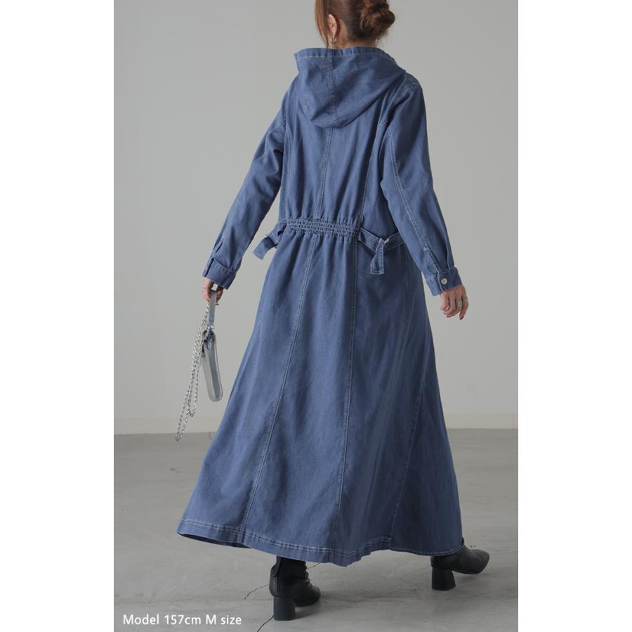 HUG.U（ハグユー） ワンピース ワンピ デニム タイト目 ハーフジップ