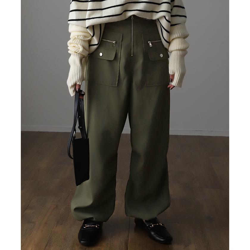 HUG.U（ハグユー） パンツ 裾2way ボトムス ジョガー ワイド ワイド