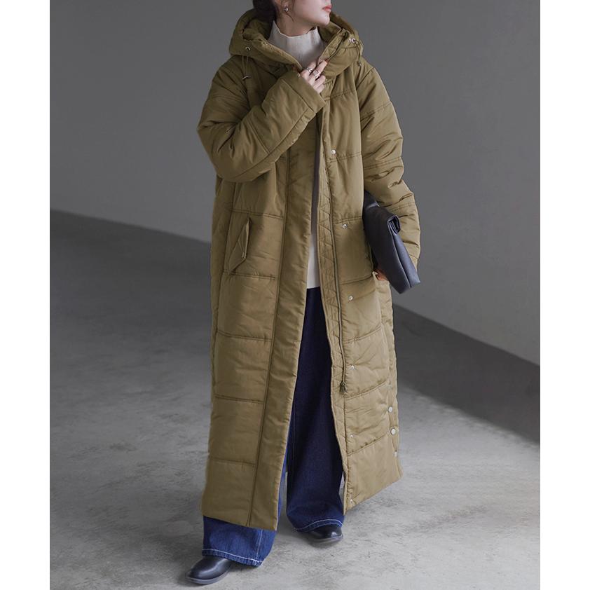 ハンティングワールド モッズコート ナイロン混 ダウン 中綿 ベージュ B96 洗える/撥水加工】中綿 ロング パディング アウター / 23区