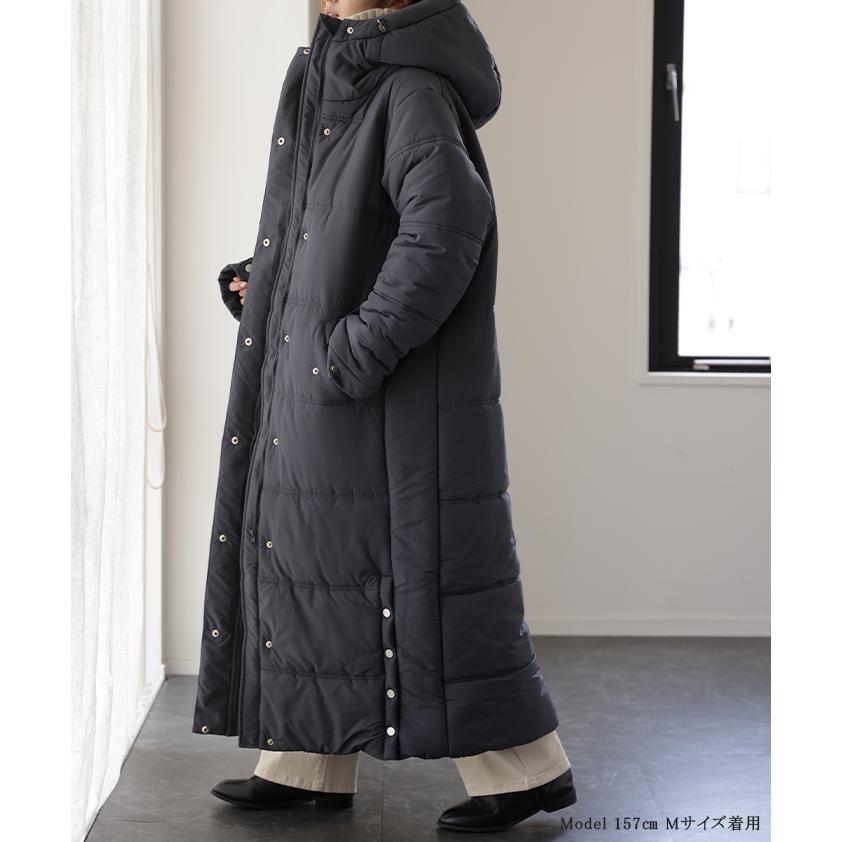 HUG.U アウター レディース 中綿 コート 暖か ダウン フェイク