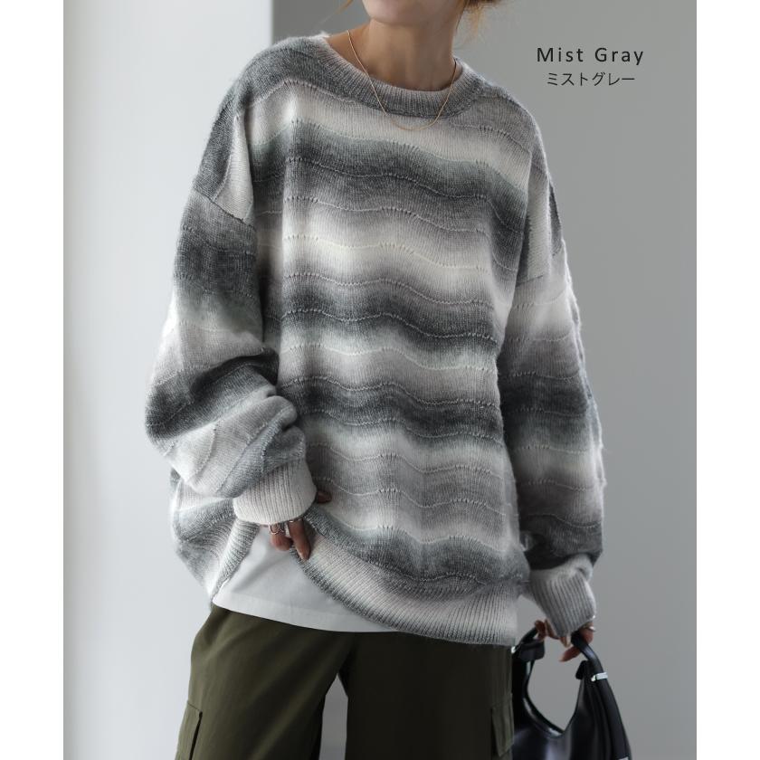 HUG.U（ハグユー） ニット セータートレーナー トップス 長袖 丸首