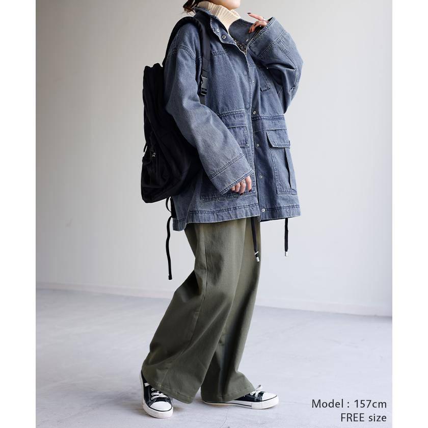 アウター デニムジャケット レディース デニムシャツ デニム トップス ジャケット ブルゾン アウター OUTER2410 | HUG.U | 19