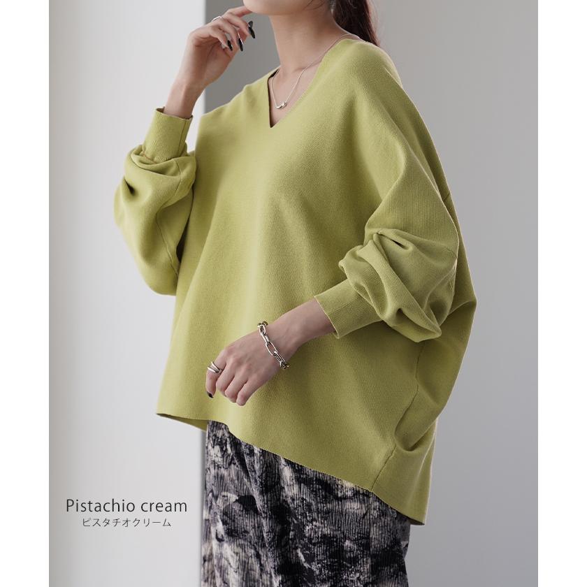 ニット ドルマンスリーブ レディース 体型カバー ティーシャツ 綿100 チュニック 2411sl | HUG.U | 20