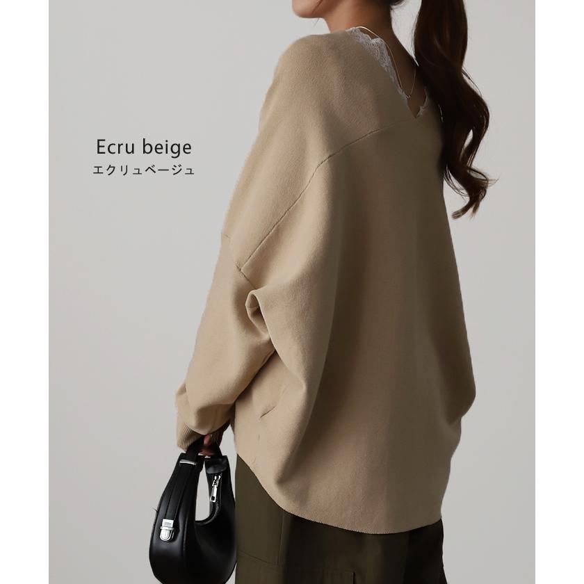 ニット ドルマンスリーブ レディース 体型カバー ティーシャツ 綿100 チュニック 2411sl | HUG.U | 27